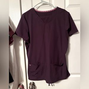 L Heartsoul Jogger Scrub Set in dark purple, only worn twice!